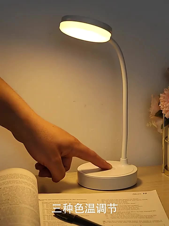 Luminária Abajur de Mesa LED Luz Recarregável Touch Haste Flexível Lâmpada De Estudo Sem Fio BigTech