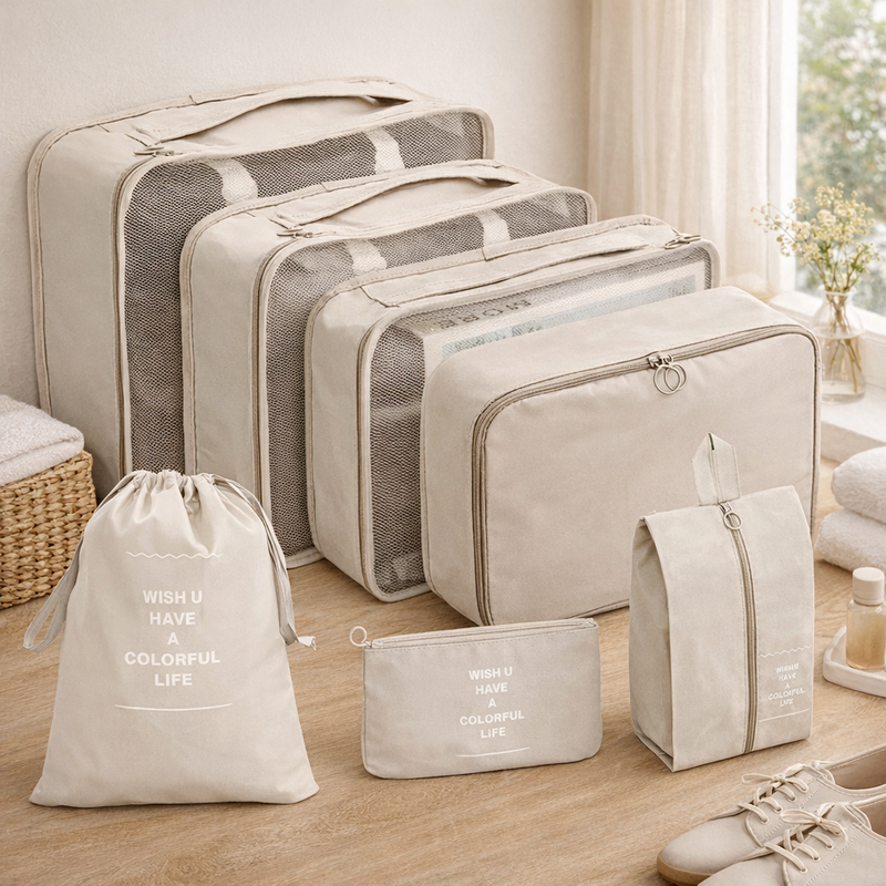 Kit Organizador de Mala 7 Peças