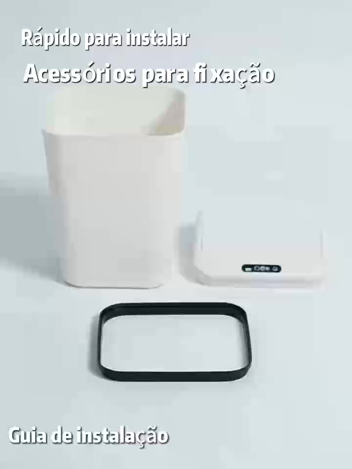 Lixeira com Sensor Automático Inteligente Abre Fácil em Toque Cesto Lixo Casa 16 Litros