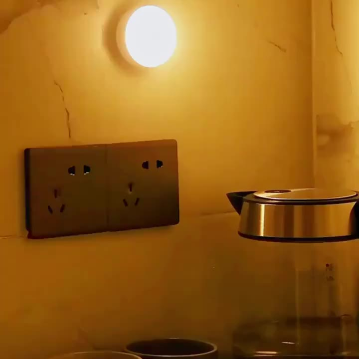 Luminária Luz LED Sensor de Movimento Magnética USB Recarregável Sem Fio com-Duas cores Lâmpada Noturna