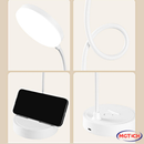 Luminária Abajur de Mesa LED Luz Recarregável Touch Haste Flexível Lâmpada De Estudo Sem Fio BigTech