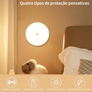 Luminária Luz LED Sensor de Movimento Magnética USB Recarregável Sem Fio com-Duas cores Lâmpada Noturna