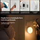 Luminária Luz LED Sensor de Movimento Magnética USB Recarregável Sem Fio com-Duas cores Lâmpada Noturna