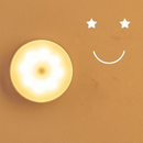 Luminária Luz LED Sensor de Movimento Magnética USB Recarregável Sem Fio com-Duas cores Lâmpada Noturna