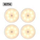 Luminária Luz LED Sensor de Movimento Magnética USB Recarregável Sem Fio com-Duas cores Lâmpada Noturna