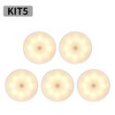 Luminária Luz LED Sensor de Movimento Magnética USB Recarregável Sem Fio com-Duas cores Lâmpada Noturna