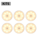 Luminária Luz LED Sensor de Movimento Magnética USB Recarregável Sem Fio com-Duas cores Lâmpada Noturna