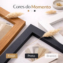 Kit 3 Quadros Folhagem Dourada