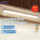 Kit 2 Smart Luminária Inteligente Ultra LED com sensor de movimento sem fio e Recarregável USB fino barra 50cm