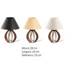 Kit 2 unidades Abajur La Finesse Cupula - Luminária Para Decoração Quarto e Sala