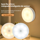 Luminária Luz LED Sensor de Movimento Magnética USB Recarregável Sem Fio com-Duas cores Lâmpada Noturna