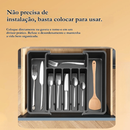 ORGANIZADOR DE TALHERES PARA GAVETA - EXPANSÍVEL COM SEPARADOR