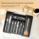 ORGANIZADOR DE TALHERES PARA GAVETA - EXPANSÍVEL COM SEPARADOR