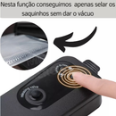 Máquina Seladora Embalagem A Vácuo Portátil Alimentos Bivolt Elétrica Embala Conservação + 10 Sacos